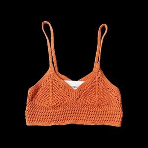 Orange Crochet Crop top